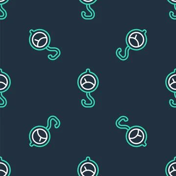 Line Spring scale icon isolated seamless pattern on black background. Balance イラスト素材