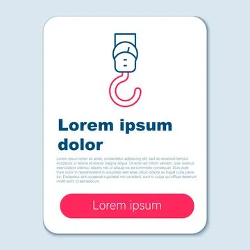 Line Spring scale icon isolated on grey background. Balance for weighing. Det Stock Illustration