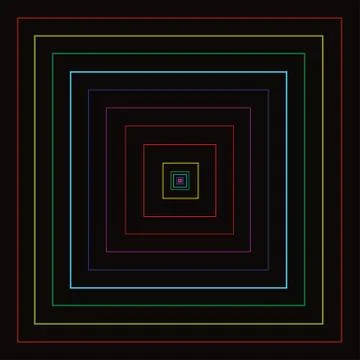 Line square movement Stock Illustration