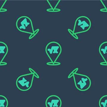 Line Square root of x glyph icon isolated seamless pattern on blue background Stock Illustration