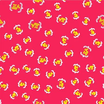 Line Square root of x glyph icon isolated seamless pattern on red background イラスト素材