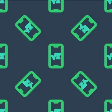 Line Square root of x glyph icon isolated seamless pattern on blue background Stock Illustration