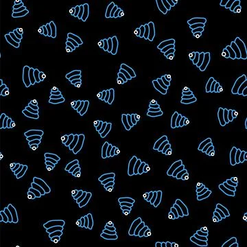 Line Stack hot stones icon isolated seamless pattern on black background. Spa Stock Illustration
