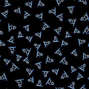 Line Stack hot stones icon isolated seamless pattern on black background. Spa Stock Illustration