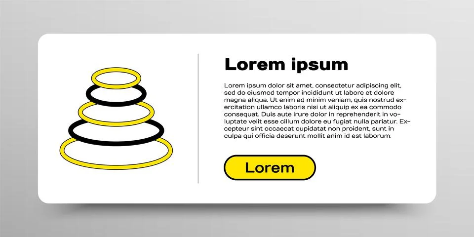 Line Stack hot stones icon isolated on white background. Spa salon accessory Stock Illustration
