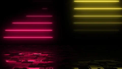 Line stack of two different colors in reflection. Clubbing ray data transfe.. Stock Illustration