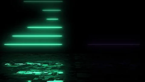 Line stack of two different colors in reflection. Clubbing ray data transfe.. Stock Illustration