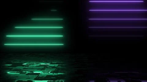 Line stack of two different colors in reflection. Clubbing ray data transfe.. Stock Illustration