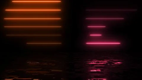 Line stack of two different colors in reflection. Clubbing ray data transfe.. Stock Illustration