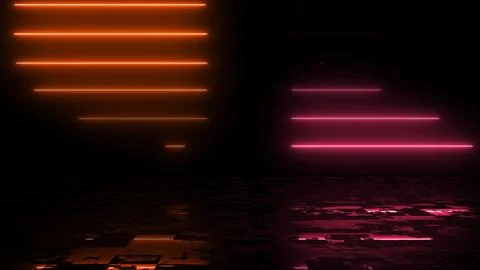 Line stack of two different colors in reflection. Clubbing ray data transfe.. Stock Illustration