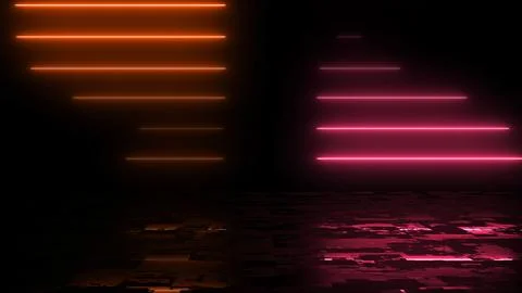 Line stack of two different colors in reflection. Clubbing ray data transfe.. Stock Illustration