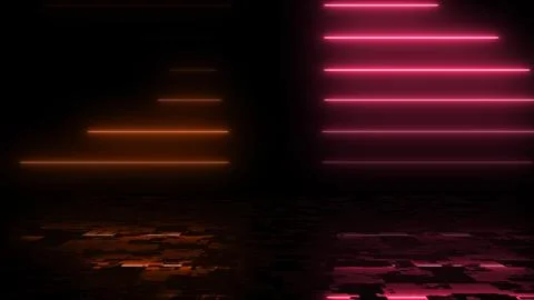 Line stack of two different colors in reflection. Clubbing ray data transfe.. Stock Illustration