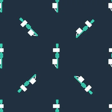 Line Standalone sensor icon isolated seamless pattern on black background Illustrazione stock