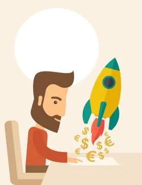 On-line startup Stockillustratie