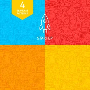 Line Startup Patterns Stock Illustration