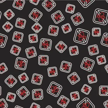 Line Stop bee icon isolated seamless pattern on black background. Sweet natur Stock Illustration