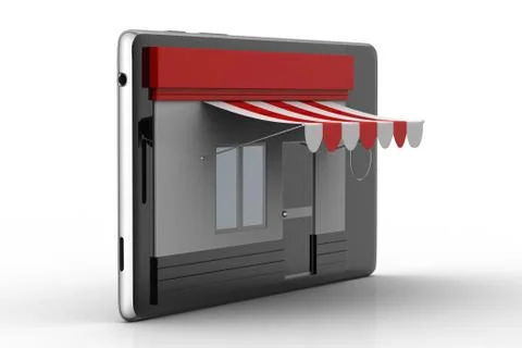 On line store Free Stock Illustration