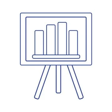 Line strategy presentation with statistics graphic bar 스톡 일러스트
