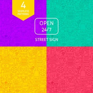 Line Street Signs Patterns Ilustración de archivo