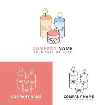 Line style cake logo Stock Illustration