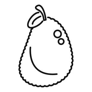 Line style icon representing a jackfruit growing in tropical climate Stock Illustration