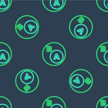 Line Subsets, mathematics, a is subset of b icon isolated seamless pattern on 스톡 일러스트