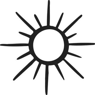 Line sun icon and Vector illustration. summer Stock Illustration