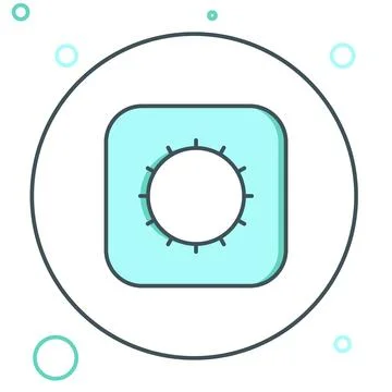 Line Sun icon isolated on white background. Colorful outline concept. Vector イラスト素材