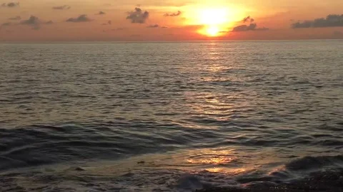 The line of surf at dawn Stock Footage 71762993