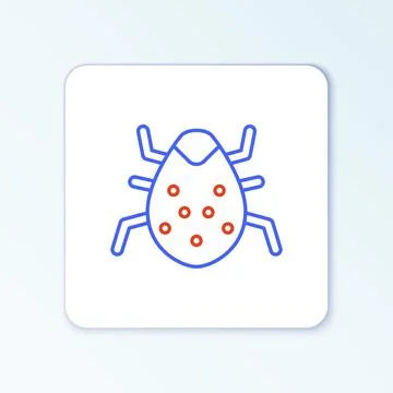 Line System bug concept icon isolated on white background. Code bug concept. Bug Stock Illustration