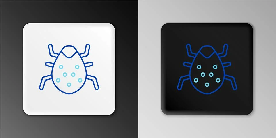 Line System bug concept icon isolated on grey background. Code bug concept. Bug Stock Illustration