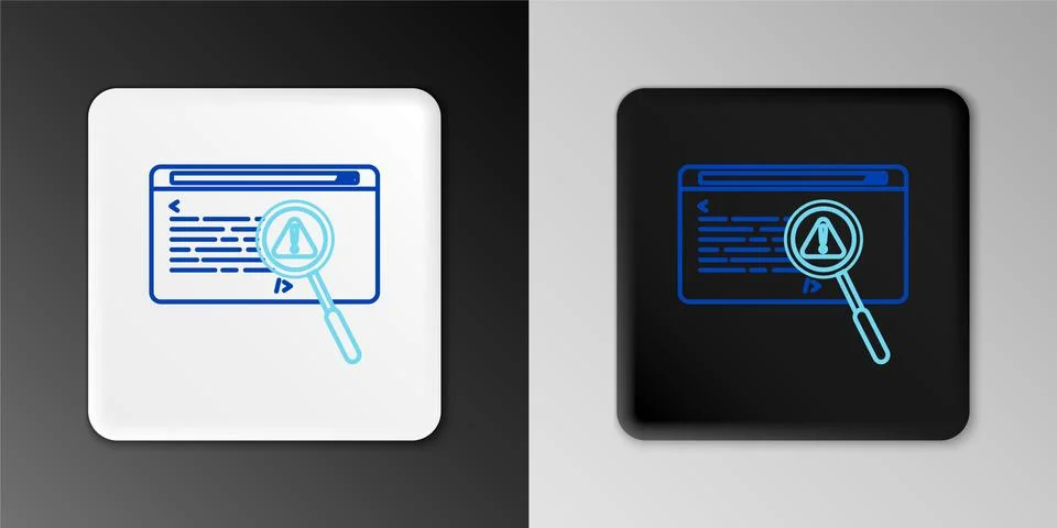 Line System bug concept icon isolated on grey background. Code bug concept. Bug Stock Illustration