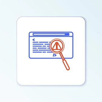 Line System bug concept icon isolated on white background. Code bug concept. Bug Stock Illustration