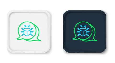 Line System bug concept icon isolated on white background. Code bug concept. Bug イラスト素材