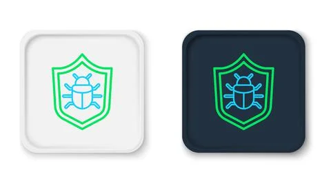 Line System bug concept icon isolated on white background. Code bug concept. Bug Stock Illustration