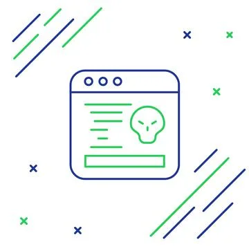 Line System bug concept icon isolated on white background. Code bug concept. Bug Illustrazione stock