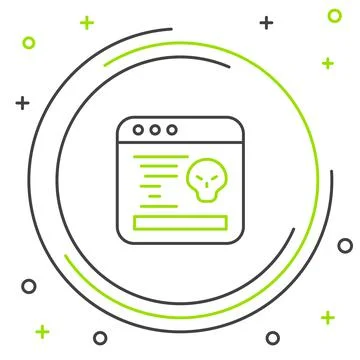 Line System bug concept icon isolated on white background. Code bug concept. Bug Stock Illustration