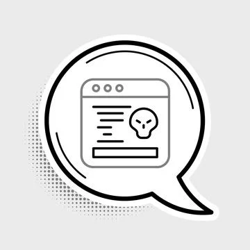 Line System bug concept icon isolated on grey background. Code bug concept. Bug Stock Illustration