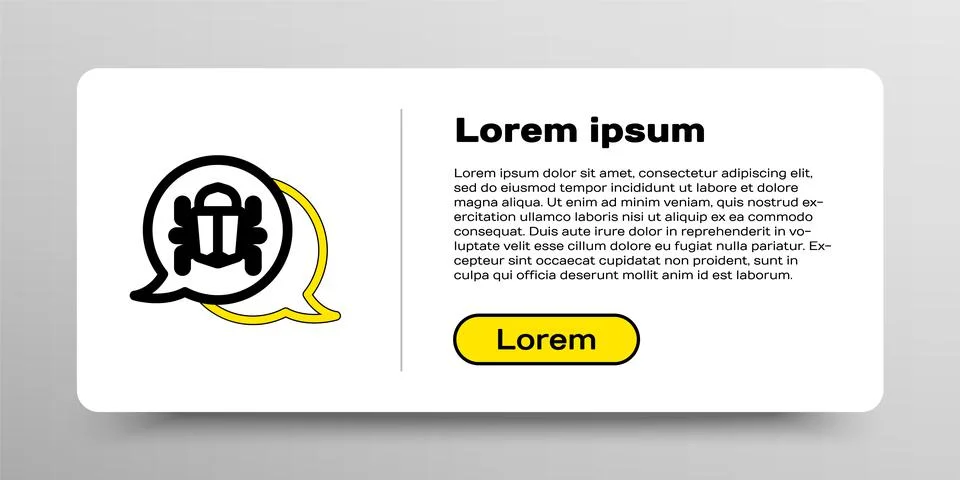 Line System bug concept icon isolated on white background. Code bug concept. Bug Illustrazione stock