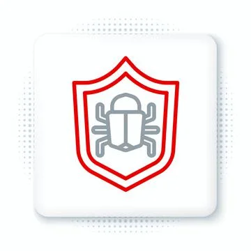 Line System bug concept icon isolated on white background. Code bug concept. Bug Stock Illustration