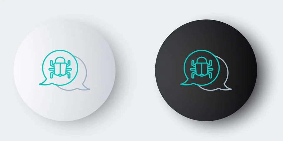 Line System bug concept icon isolated on grey background. Code bug concept. Bug Stock Illustration