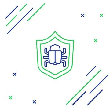 Line System bug concept icon isolated on white background. Code bug concept.. Stock Illustration