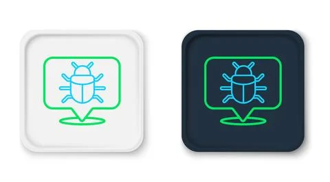 Line System bug concept icon isolated on white background. Code bug concept.. 스톡 일러스트