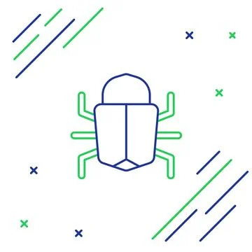 Line System bug concept icon isolated on white background. Code bug concept.. イラスト素材