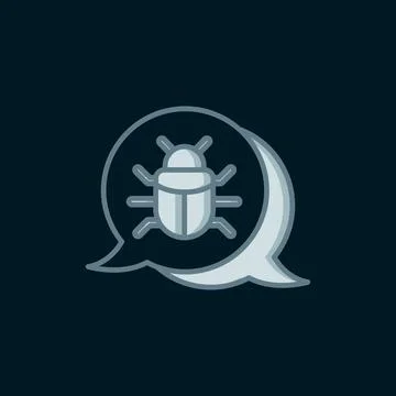Line System bug concept icon isolated on black background. Code bug concept.. イラスト素材