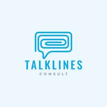 Line talk bubble with pin logo design vector graphic symbol icon illustrati.. イラスト素材