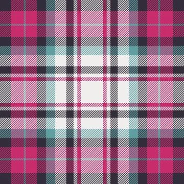 Line tartan pattern seamless, primary plaid texture vector. Coloured fabric.. Stock Illustration
