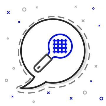 Line Tea strainer with handle icon isolated on white background. Metal sieve. Illustration
