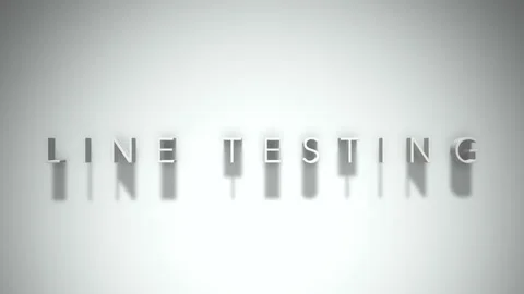 Line testing 3D title animation white text on a white background Stock Footage 299748761