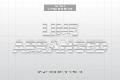 LINE TEXT EFFECT Stock Illustration